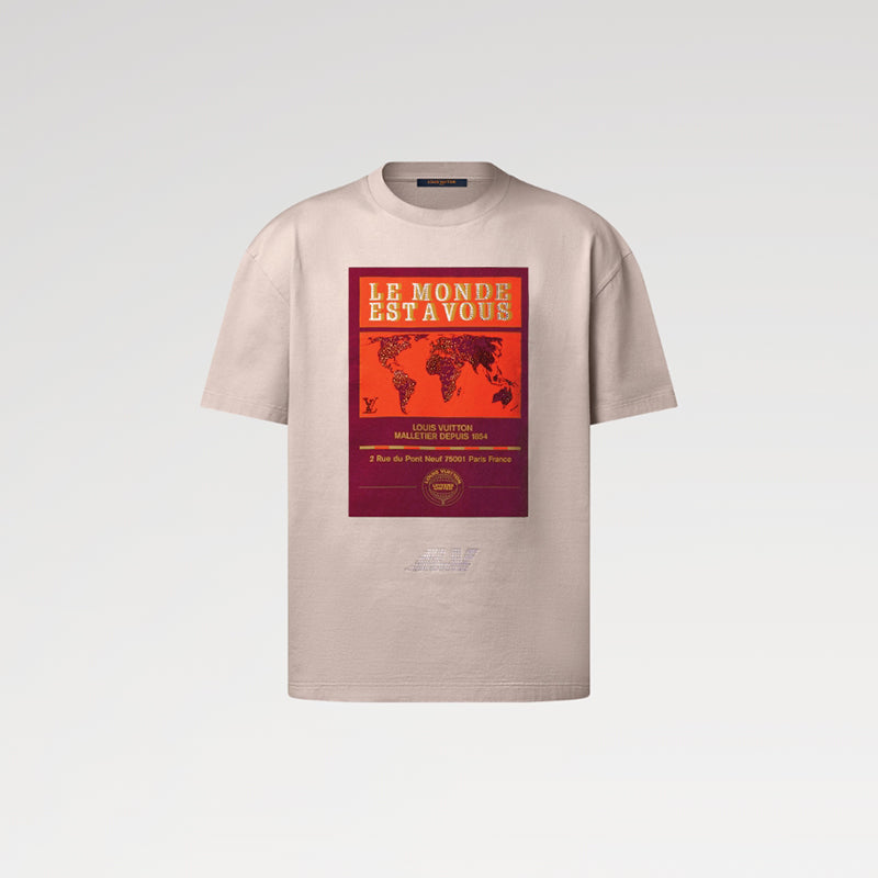 LOUIS VUITTON エンベリッシュド グラフィックコットンTシャツ