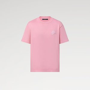 LOUIS VUITTON 刺繍ロゴコットン半袖クルーネック