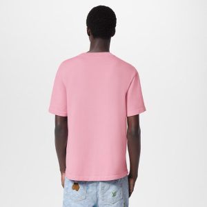 LOUIS VUITTON 刺繍ロゴコットン半袖クルーネック