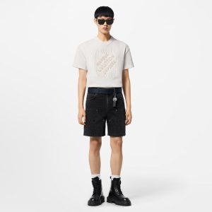 LOUIS VUITTON エンブロイダードシグネチャーコットンTシャツ