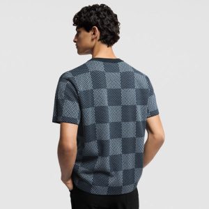 LOUIS VUITTON ダミエショートスリーブクルーネックウィズLOUIS VUITTONストラスパッチ