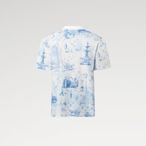 LOUIS VUITTON プリントコットンピケTシャツ