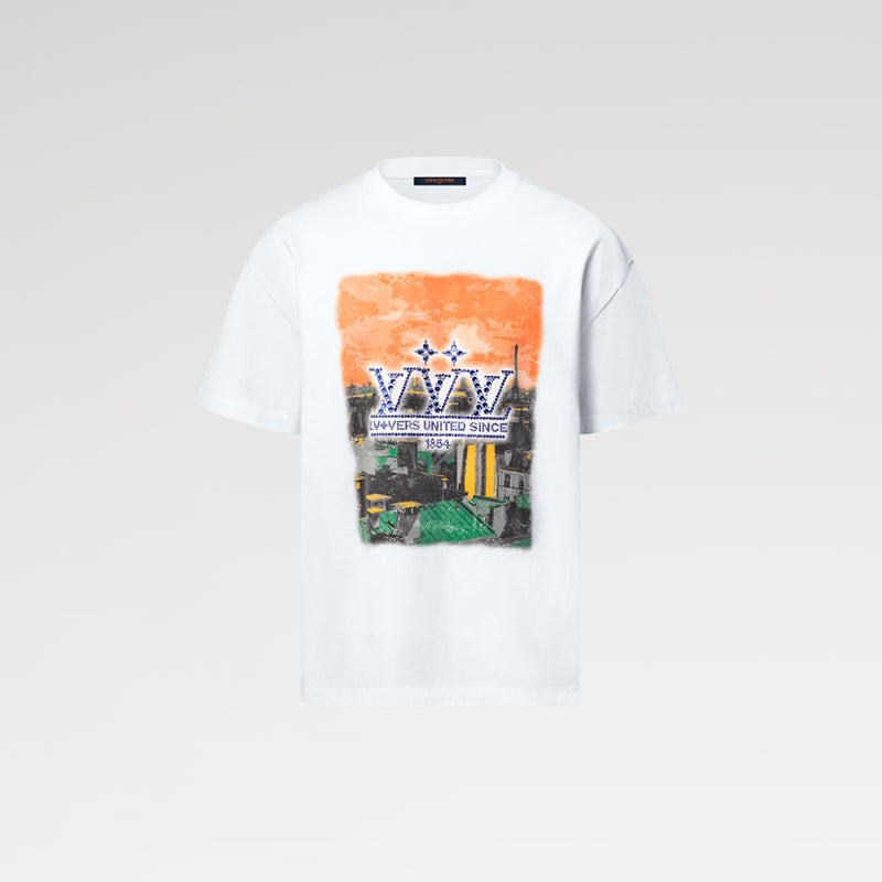 LOUIS VUITTON エンベリッシュド グラフィックコットンTシャツ