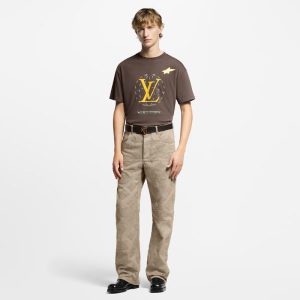 LOUIS VUITTON ウォッシュドエンベリッシュド コットンTシャツ