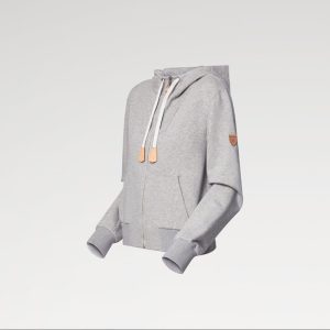 LOUIS VUITTON    レザーアクセント フーディ