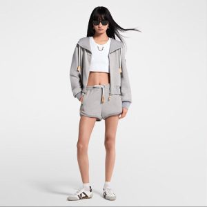 LOUIS VUITTON    レザーアクセント フーディ