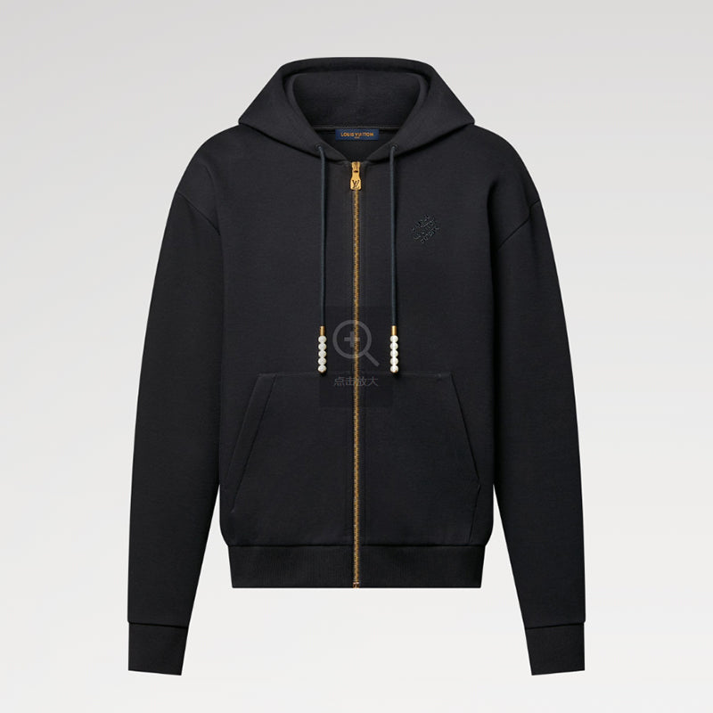 LOUIS VUITTON エンブロイダードジップジャージーフーディ
