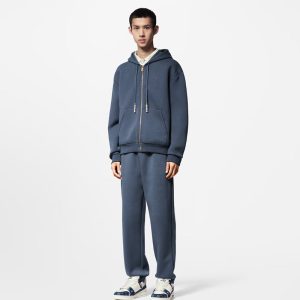 LOUIS VUITTON エンブロイダードジャージージップスルーフーディ