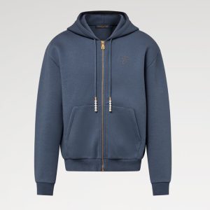 LOUIS VUITTON エンブロイダードジャージージップスルーフーディ