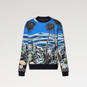 LOUIS VUITTON プリントテクニカルコットンスウェットシャツ