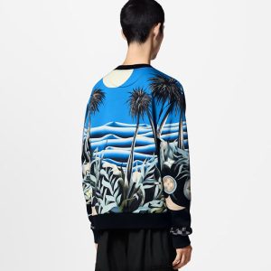 LOUIS VUITTON プリントテクニカルコットンスウェットシャツ