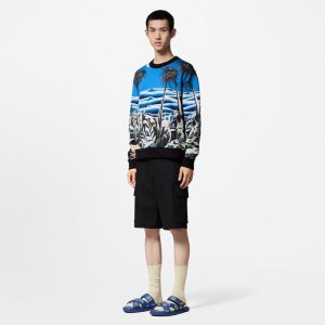 LOUIS VUITTON プリントテクニカルコットンスウェットシャツ