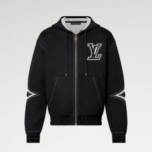 LOUIS VUITTON インターシャ ジップアップ コットン パーカー