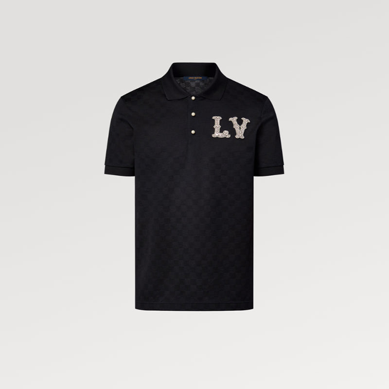 LOUIS VUITTON コットンピケポロウィズエンブロイダードLVパッチ