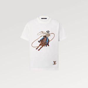 LOUIS VUITTON 刺繍入りコットンTシャツ