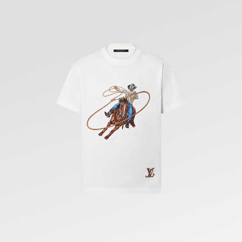 LOUIS VUITTON 刺繍入りコットンTシャツ